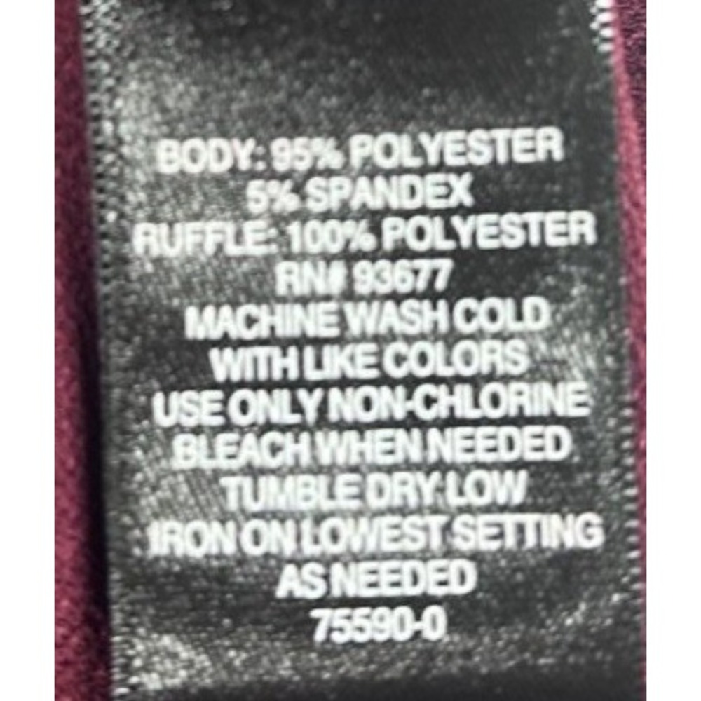 Bold Elements Zinfandel Cold Shoulder Ruffle Sleeve Blouse Size Small New NWT - Picture 5 of 10